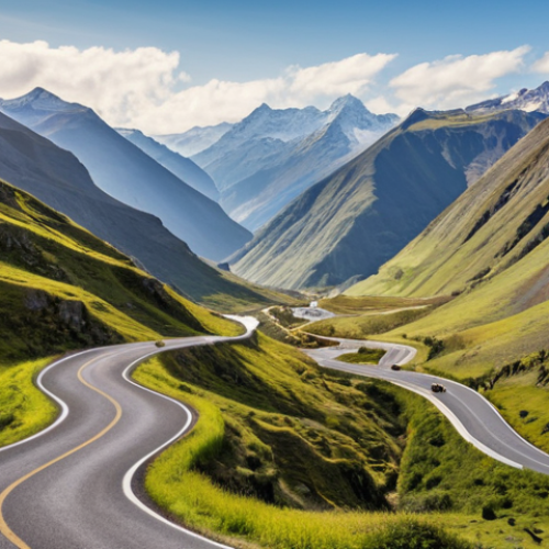 Home 13 **Life as a Journey**: Create an image depicting a winding road through diverse landscapes, symbolizing life's journey. Include elements like mountains, rivers, and people from various backgrounds interacting along the path to represent the different experiences and lessons learned throughout life.